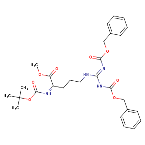 COC(=O)[C@@H](NC(=O)OC(C)(C)C)CCCN/C(=NC(=O)OCc1ccccc1)/NC(=O)OCc1ccccc1