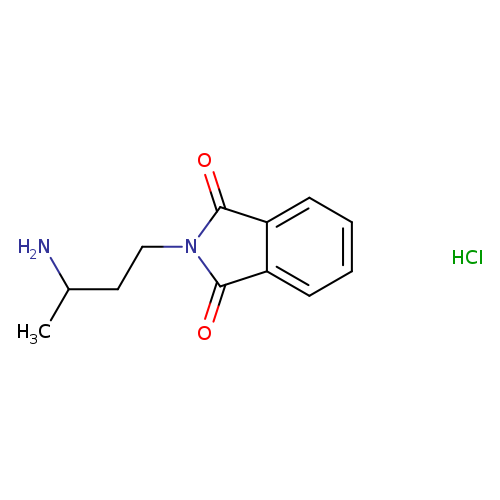 CC(CCN1C(=O)c2c(C1=O)cccc2)N.Cl