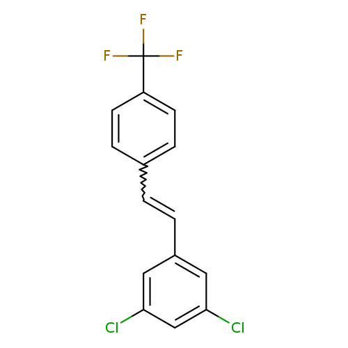 FC(c1ccc(cc1)C=Cc1cc(Cl)cc(c1)Cl)(F)F