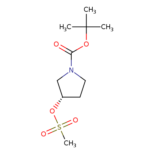 O=C(N1CC[C@@H](C1)OS(=O)(=O)C)OC(C)(C)C