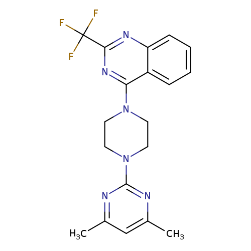 Cc1cc(C)nc(n1)N1CCN(CC1)c1nc(nc2c1cccc2)C(F)(F)F