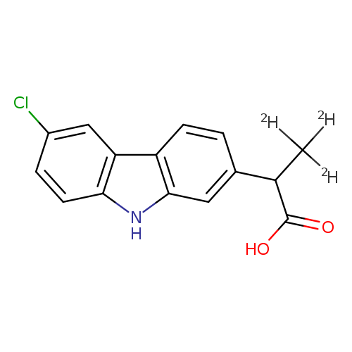 OC(=O)C(C([2H])([2H])[2H])c1ccc2c(c1)[nH]c1c2cc(cc1)Cl