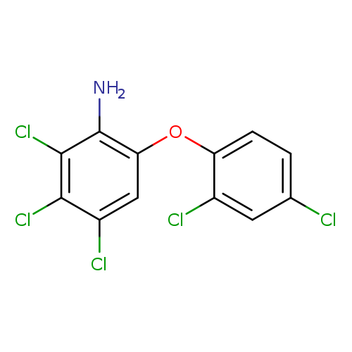 Clc1ccc(c(c1)Cl)Oc1cc(Cl)c(c(c1N)Cl)Cl