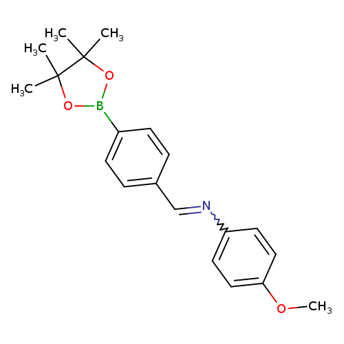 COc1ccc(cc1)N=Cc1ccc(cc1)B1OC(C(O1)(C)C)(C)C