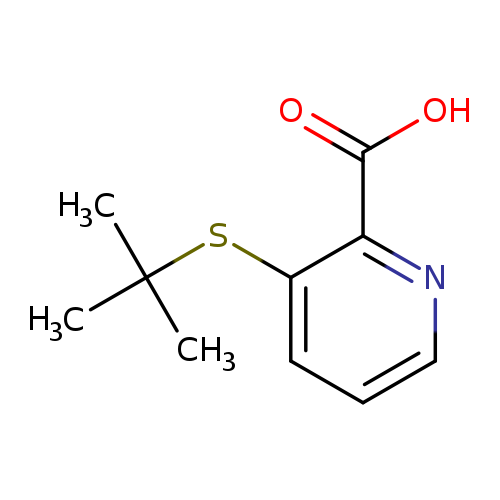 OC(=O)c1ncccc1SC(C)(C)C