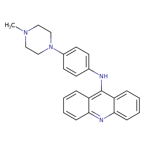 CN1CCN(CC1)c1ccc(cc1)Nc1c2ccccc2nc2c1cccc2
