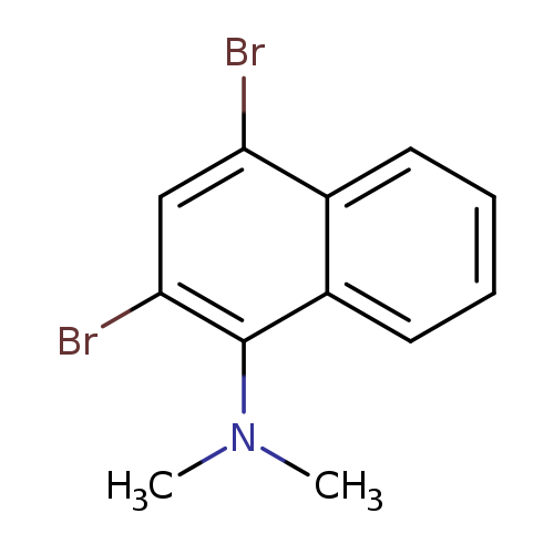 Brc1cc(Br)c(c2c1cccc2)N(C)C