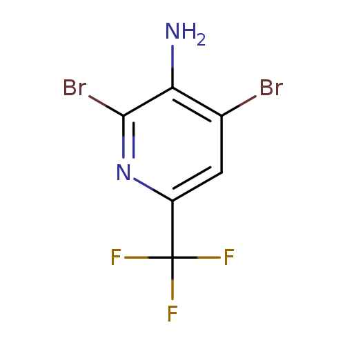 Brc1cc(nc(c1N)Br)C(F)(F)F