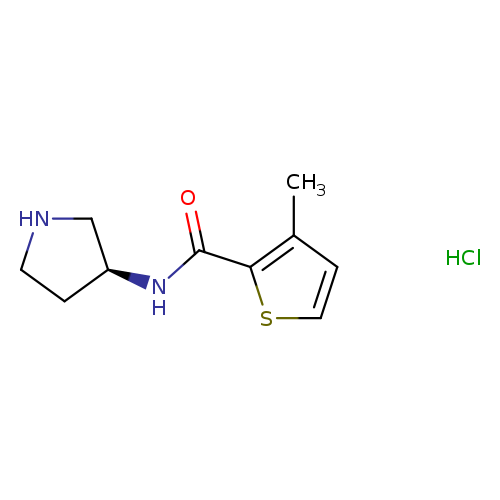 O=C(c1sccc1C)N[C@@H]1CNCC1.Cl