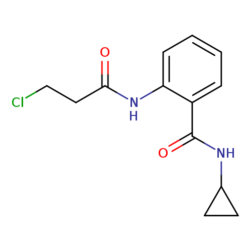 ClCCC(=O)Nc1ccccc1C(=O)NC1CC1