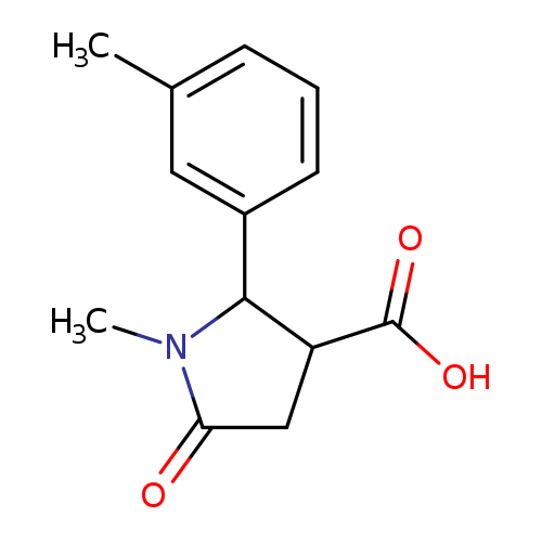 OC(=O)C1CC(=O)N(C1c1cccc(c1)C)C