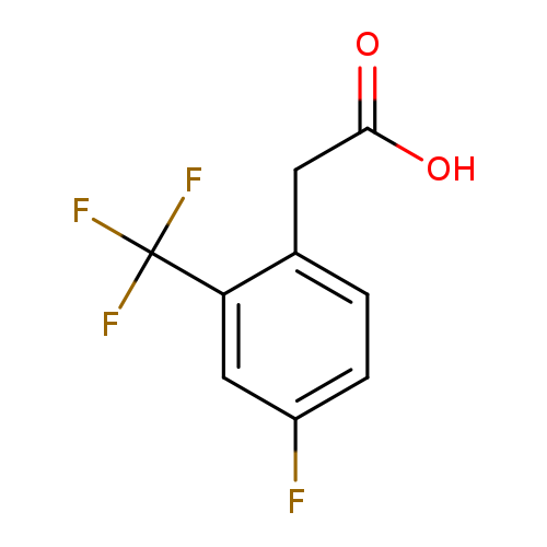 OC(=O)Cc1ccc(cc1C(F)(F)F)F