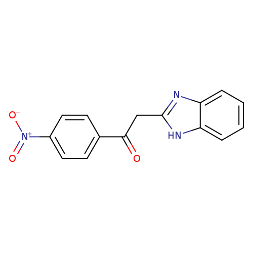 O=C(c1ccc(cc1)[N+](=O)[O-])Cc1nc2c([nH]1)cccc2
