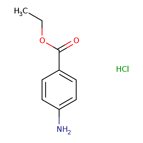 CCOC(=O)c1ccc(cc1)N.Cl