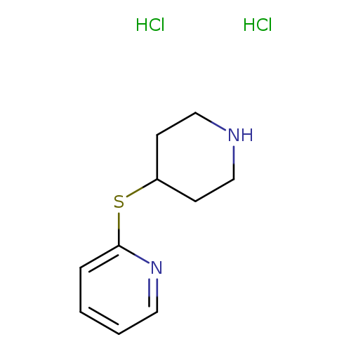 N1CCC(CC1)Sc1ccccn1.Cl.Cl