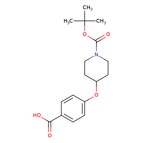 O=C(N1CCC(CC1)Oc1ccc(cc1)C(=O)O)OC(C)(C)C