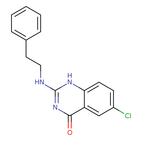 Clc1ccc2c(c1)c(=O)nc([nH]2)NCCc1ccccc1