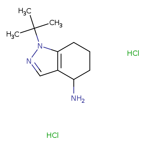 NC1CCCc2c1cnn2C(C)(C)C.Cl.Cl
