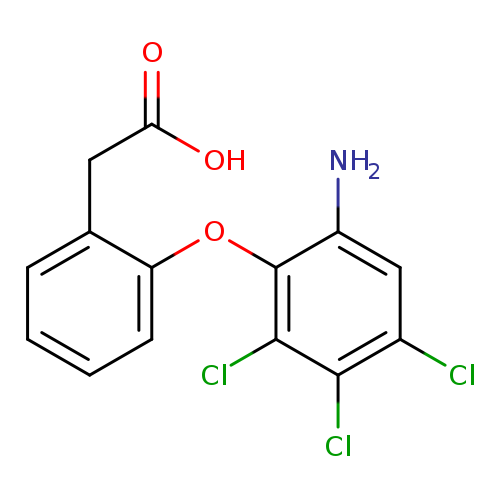 OC(=O)Cc1ccccc1Oc1c(N)cc(c(c1Cl)Cl)Cl