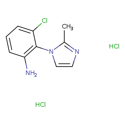 Cc1nccn1c1c(N)cccc1Cl.Cl.Cl