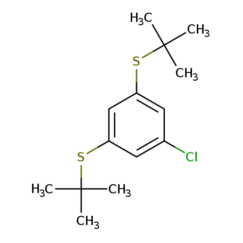 Clc1cc(cc(c1)SC(C)(C)C)SC(C)(C)C