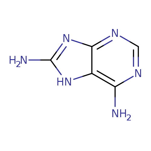 Nc1[nH]c2c(n1)ncnc2N