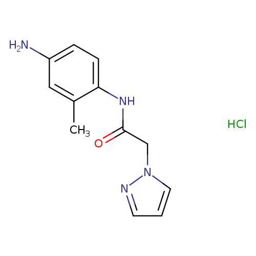 O=C(Nc1ccc(cc1C)N)Cn1cccn1.Cl