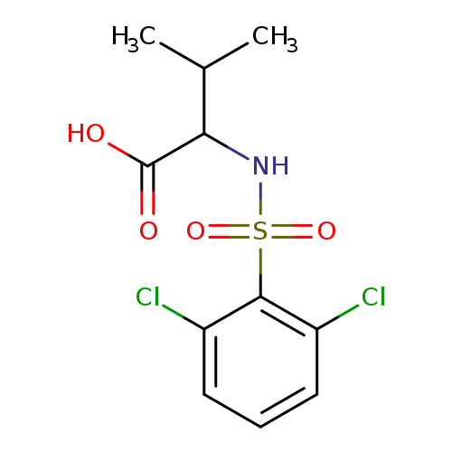 CC(C(C(=O)O)NS(=O)(=O)c1c(Cl)cccc1Cl)C