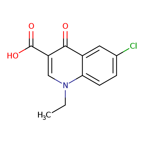 CCn1cc(C(=O)O)c(=O)c2c1ccc(c2)Cl