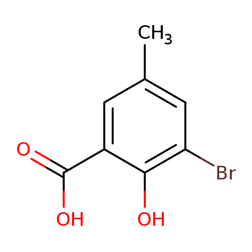 Cc1cc(Br)c(c(c1)C(=O)O)O
