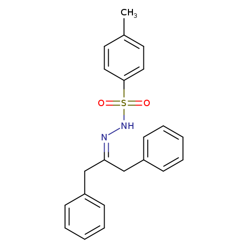 Cc1ccc(cc1)S(=O)(=O)NN=C(Cc1ccccc1)Cc1ccccc1