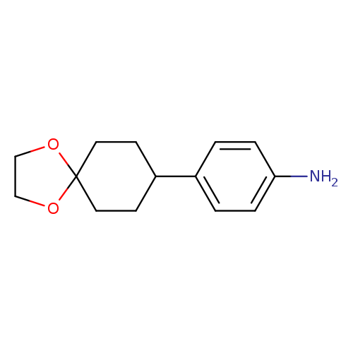 Nc1ccc(cc1)C1CCC2(CC1)OCCO2