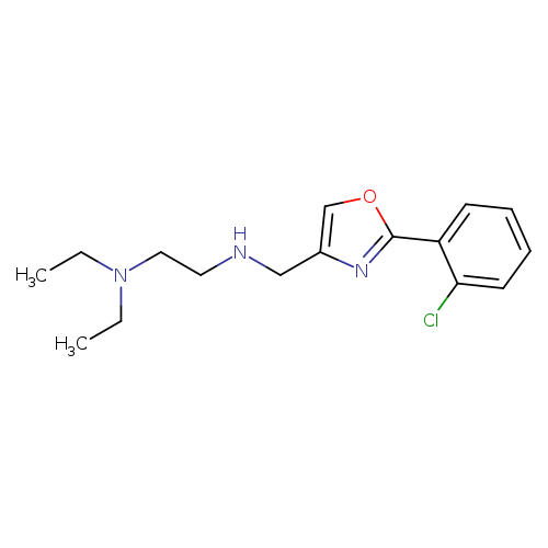 CCN(CCNCc1coc(n1)c1ccccc1Cl)CC