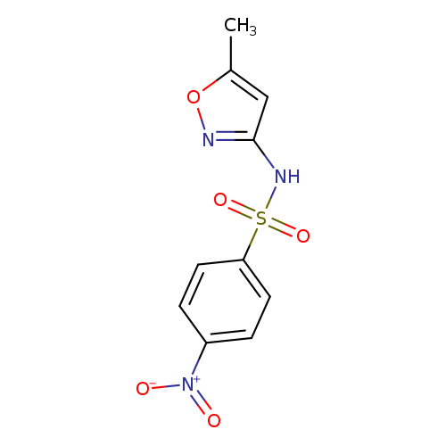 Cc1onc(c1)NS(=O)(=O)c1ccc(cc1)[N+](=O)[O-]