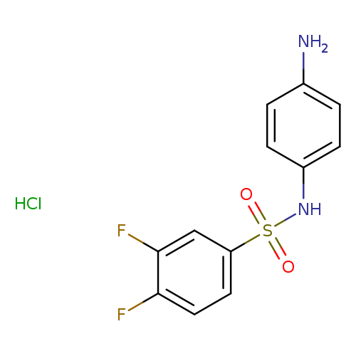 Nc1ccc(cc1)NS(=O)(=O)c1ccc(c(c1)F)F.Cl