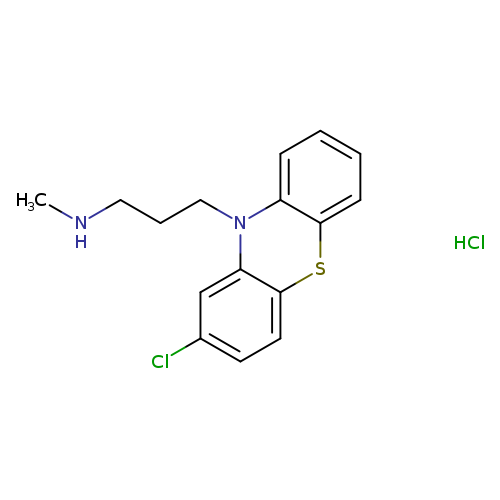 CNCCCN1c2ccccc2Sc2c1cc(Cl)cc2.Cl