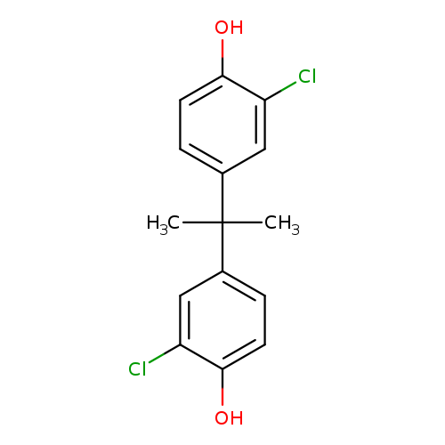 Oc1ccc(cc1Cl)C(c1ccc(c(c1)Cl)O)(C)C