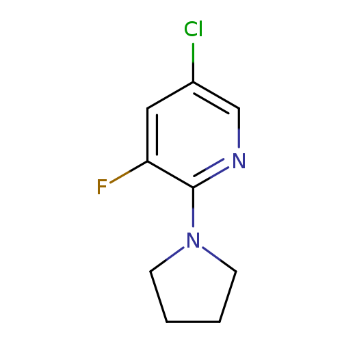 Clc1cnc(c(c1)F)N1CCCC1