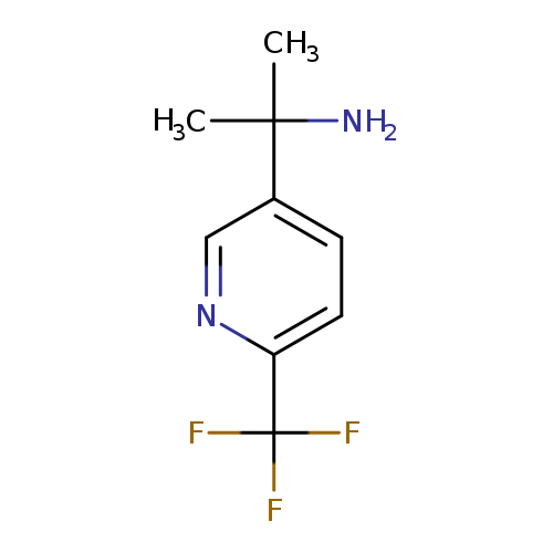 CC(c1ccc(nc1)C(F)(F)F)(N)C