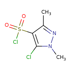 Cc1nn(c(c1S(=O)(=O)Cl)Cl)C