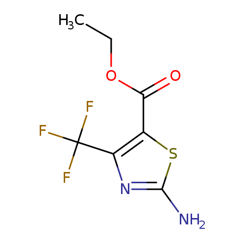 CCOC(=O)c1sc(nc1C(F)(F)F)N