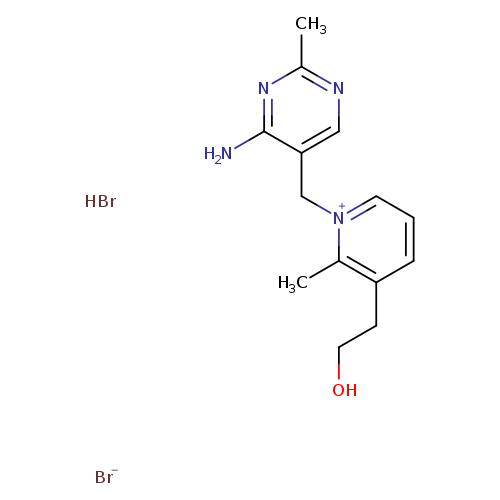 OCCc1ccc[n+](c1C)Cc1cnc(nc1N)C.Br.[Br-]