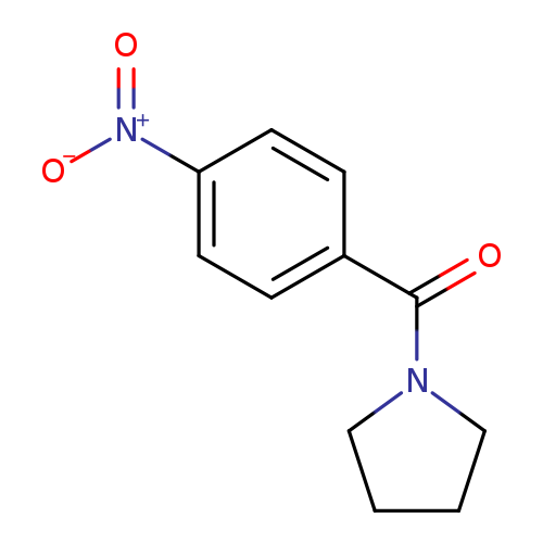 O=C(c1ccc(cc1)[N+](=O)[O-])N1CCCC1