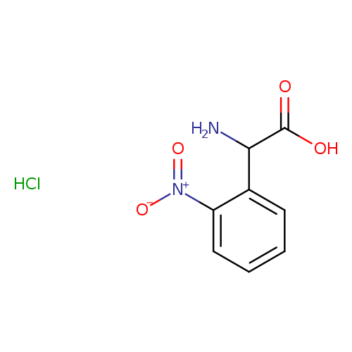 OC(=O)C(c1ccccc1[N+](=O)[O-])N.Cl