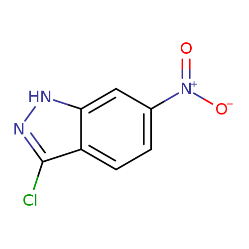 [O-][N+](=O)c1ccc2c(c1)[nH]nc2Cl