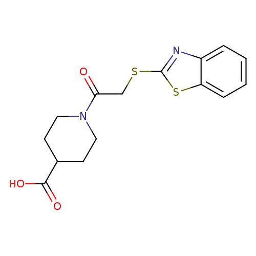 OC(=O)C1CCN(CC1)C(=O)CSc1nc2c(s1)cccc2