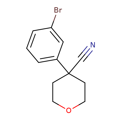 N#CC1(CCOCC1)c1cccc(c1)Br