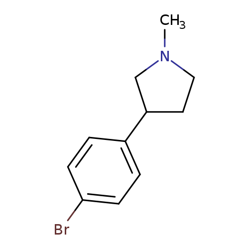 CN1CCC(C1)c1ccc(cc1)Br