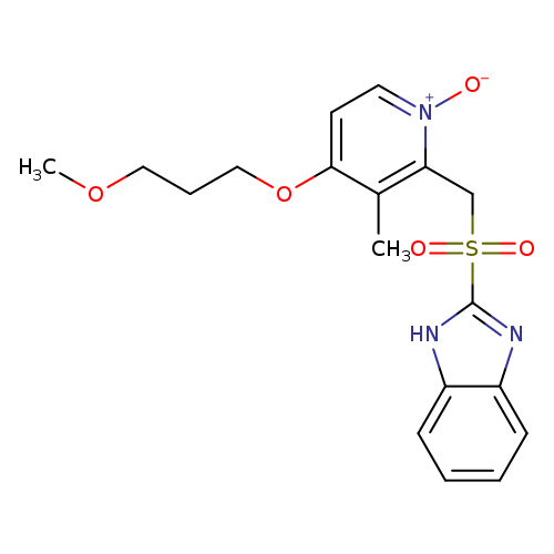 COCCCOc1cc[n+](c(c1C)CS(=O)(=O)c1nc2c([nH]1)cccc2)[O-]
