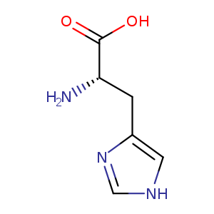 N[C@H](C(=O)O)Cc1c[nH]cn1